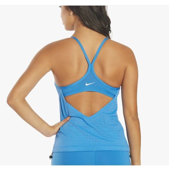 NWT-Nike Swim Essentials Women's Layered Tankini- size Medium 💙 Photo Blue - Picture 2 of 16